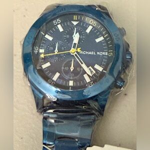 New MICHAEL KORS MK8571 WALSH CHRONOGRAPH BLUE MEN'S WATCH